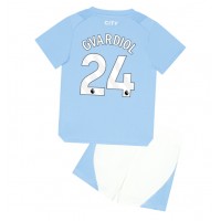 Manchester City Josko Gvardiol #24 Replica Home Minikit 2023-24 Short Sleeve (+ pants)